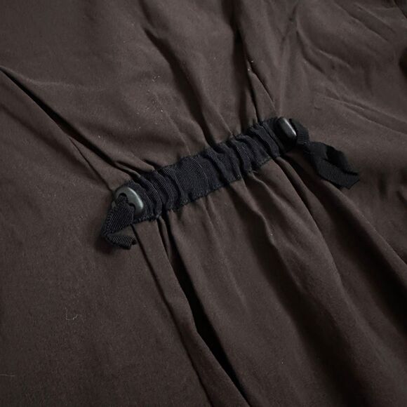 NOBLU Brown Cowl Neck Long Sleeve Dress S Avant Garde Minimalist Edgy Atomic - Picture 8 of 11